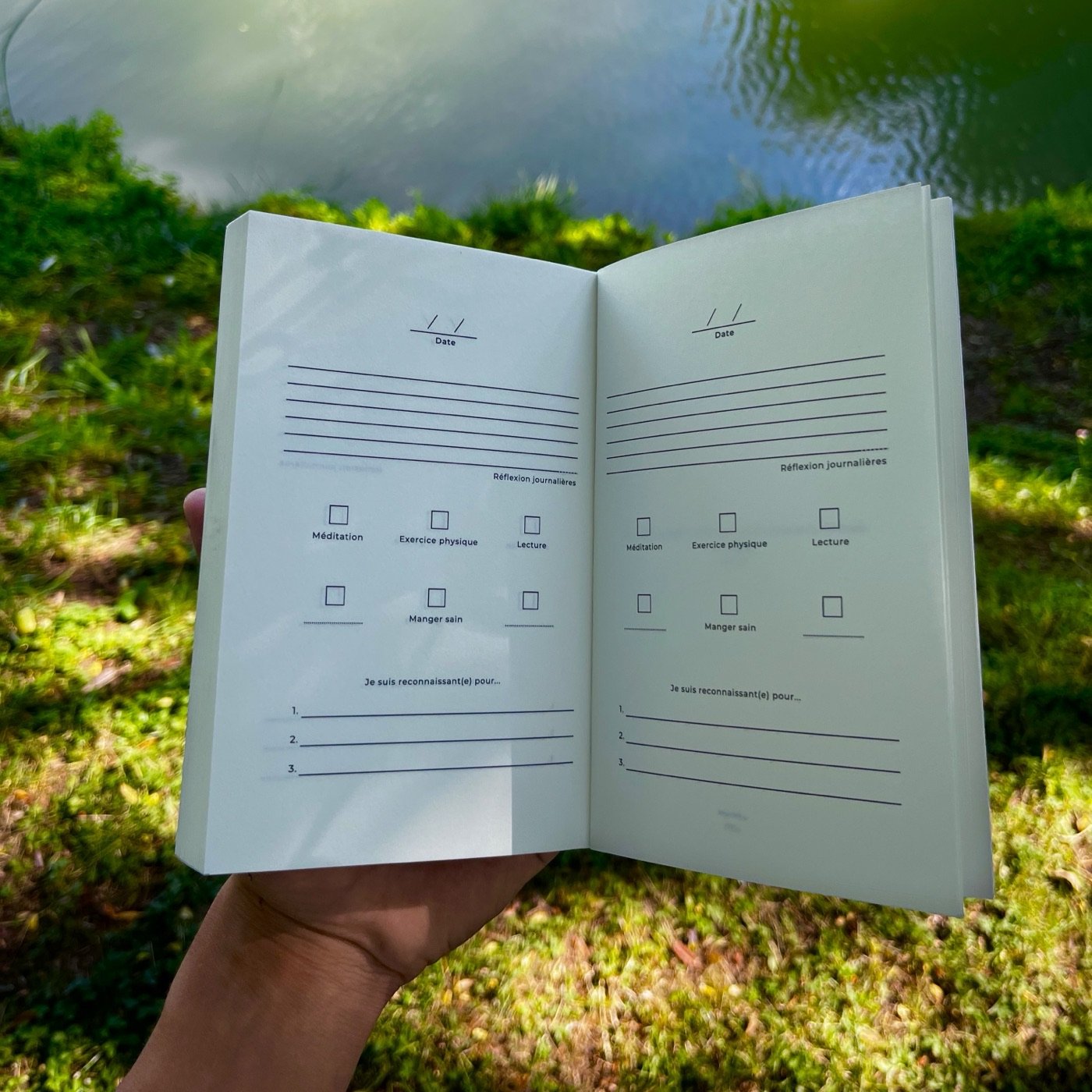 Pages intérieures du livre : réflexions journalières